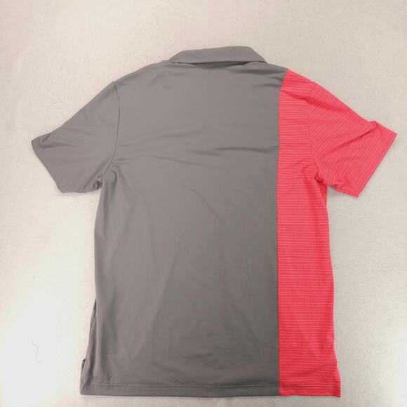 Adidas Short Sleeve Collared Polo Shirt Adult Mens Size Large L Gray Pink - Picture 9 of 9